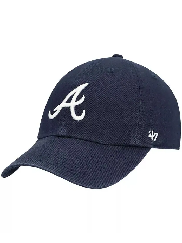 Мальчики темно-синий Atlanta Braves Team Logo Clean Up Регулируемая шапка '47 Brand — изображение 1 из 4