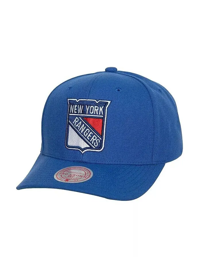 Мужская синяя кепка New York Rangers Team Ground Pro Adjustable Mitchell & Ness — изображение 1 из 3