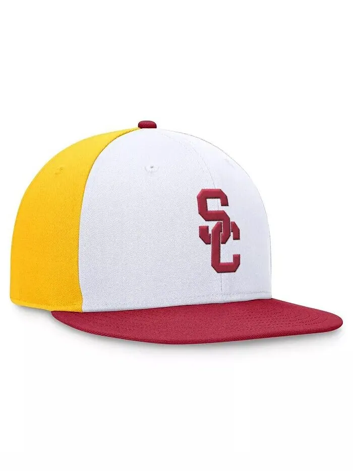 Мужская белая/кардинальная шляпа USC Trojans Tri-Tone Heritage Collector Fitted Hat Top of the World — изображение 3 из 4