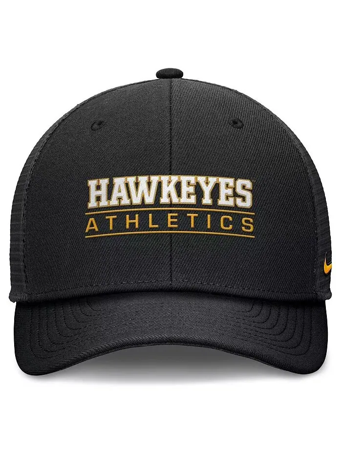 Мужская черная кепка Iowa Hawkeyes Rise Adjustable Nike — изображение 2 из 4