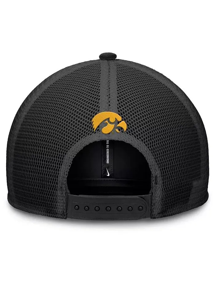 Мужская черная кепка Iowa Hawkeyes Rise Adjustable Nike — изображение 4 из 4
