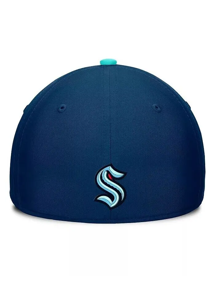 Мужская шапка Sea Sea Navy/Blue Seattle Kraken Authentic Pro Rink Team Code Flex Fanatics — изображение 4 из 4