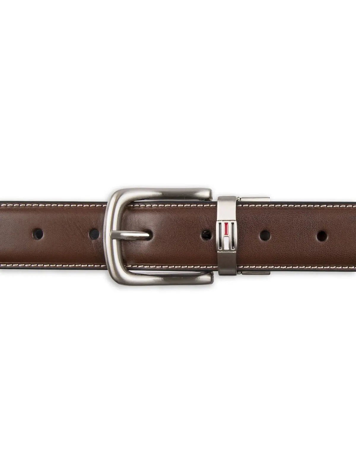 Кожаный двусторонний мужской ремень для платья Tommy Hilfiger — изображение 3 из 6, коричневый/черный