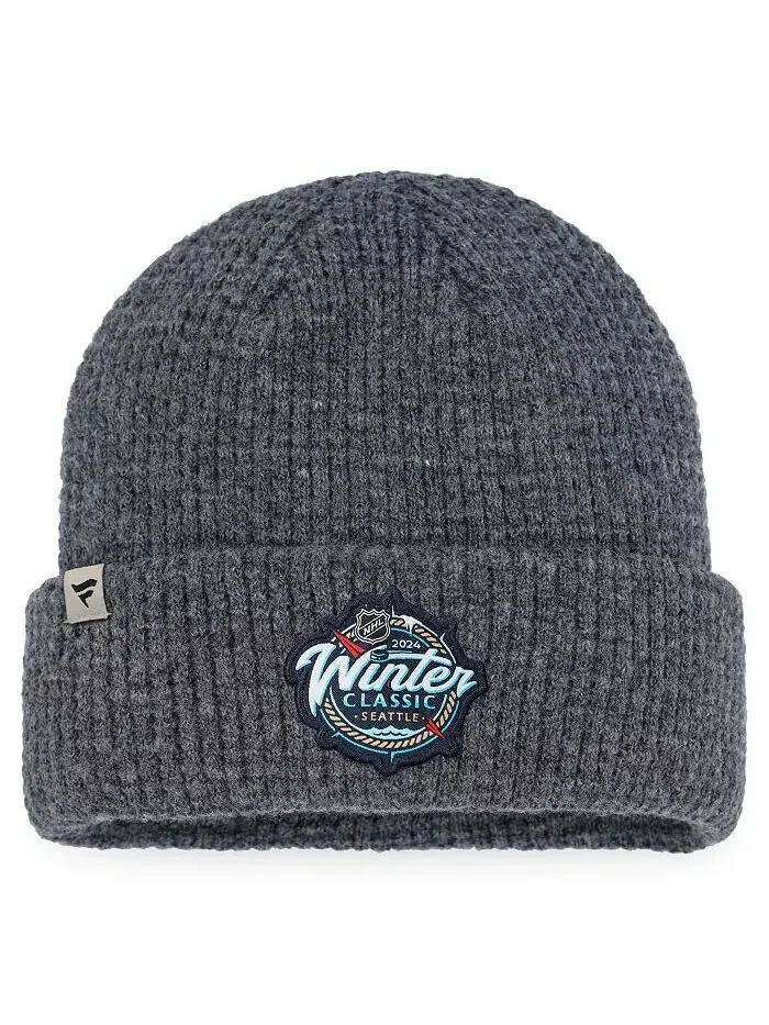 Мужская шапка-манжета Vegas Golden Knights Charcoal 2024 NHL Winter Classic Fisherman Fanatics — изображение 2 из 2