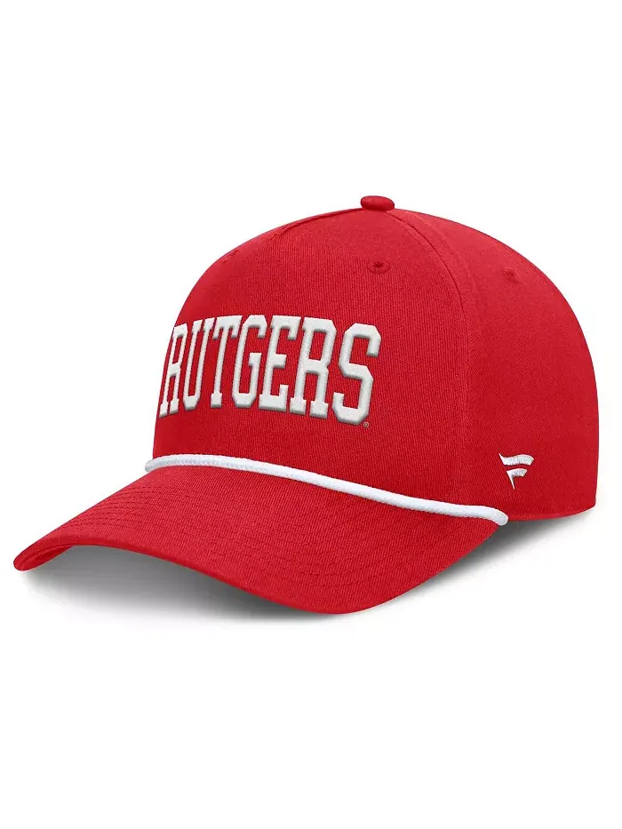Мужская регулируемая кепка Scarlet Rutgers Scarlet Knights Foul Ball Rope Fanatics — изображение 1 из 4