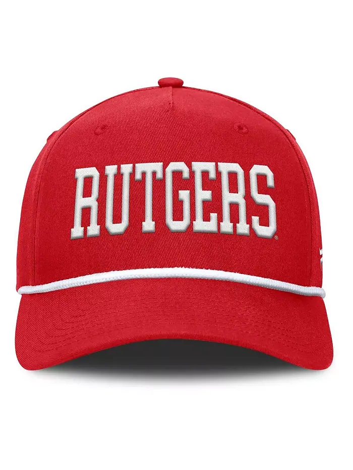 Мужская регулируемая кепка Scarlet Rutgers Scarlet Knights Foul Ball Rope Fanatics — изображение 4 из 4