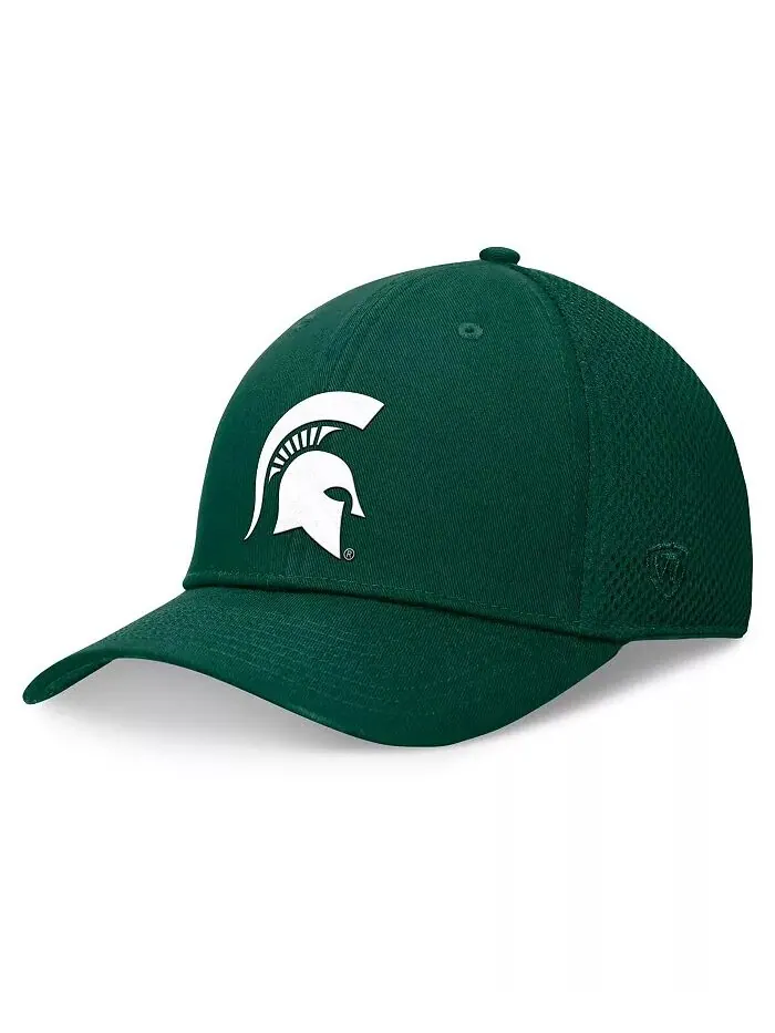 Мужская зеленая шапка Michigan State Spartans Spacer Flex Top of the World — изображение 1 из 4