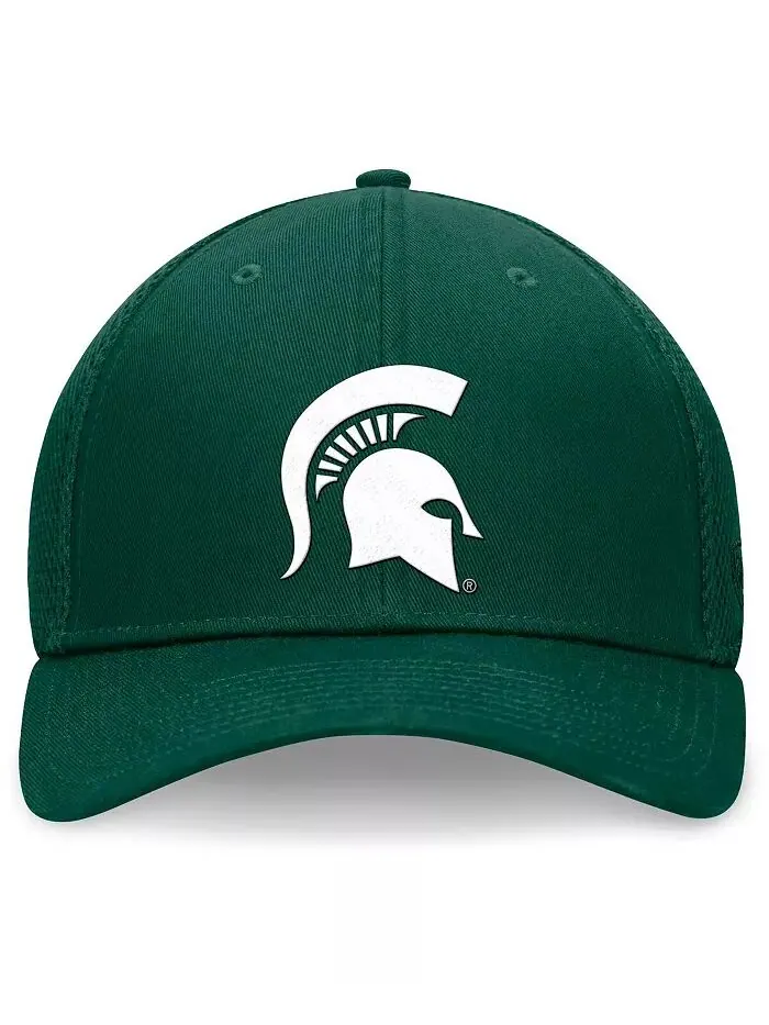 Мужская зеленая шапка Michigan State Spartans Spacer Flex Top of the World — изображение 2 из 4