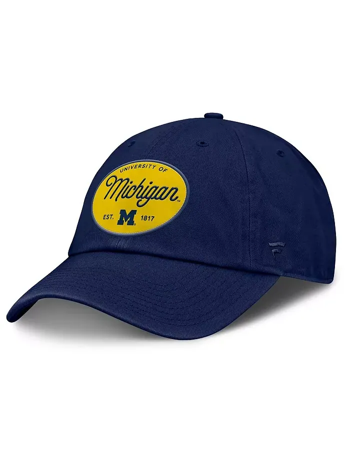 Женская темно-синяя регулируемая кепка Michigan Wolverines Candid Fanatics — изображение 1 из 4