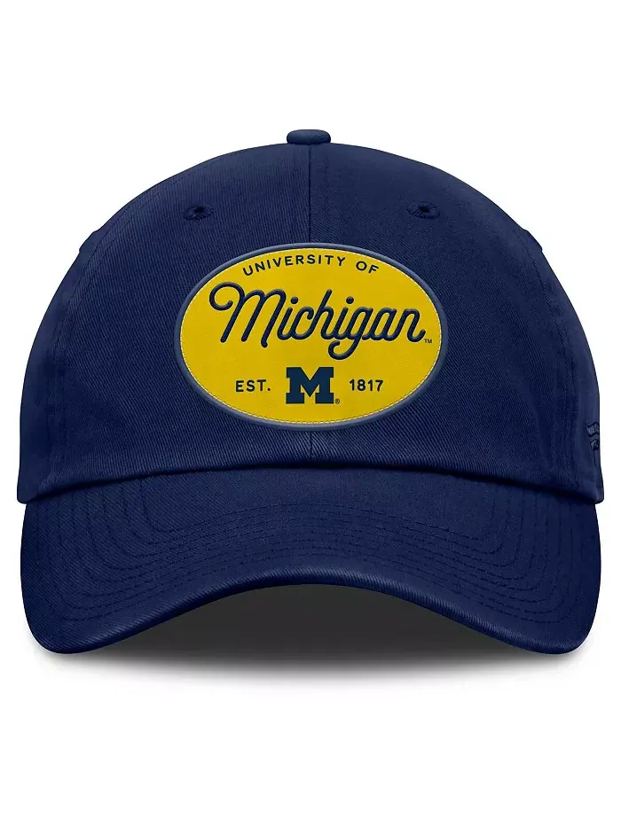 Женская темно-синяя регулируемая кепка Michigan Wolverines Candid Fanatics — изображение 2 из 4