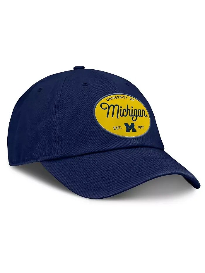 Женская темно-синяя регулируемая кепка Michigan Wolverines Candid Fanatics — изображение 3 из 4