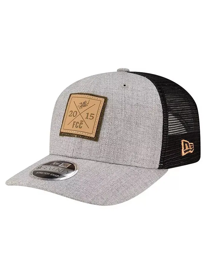Мужская кепка Heather Gray FC Cincinnati 9SEVENTY COOLERA Stretch-Snap Adjustable Hat New Era — изображение 1 из 5