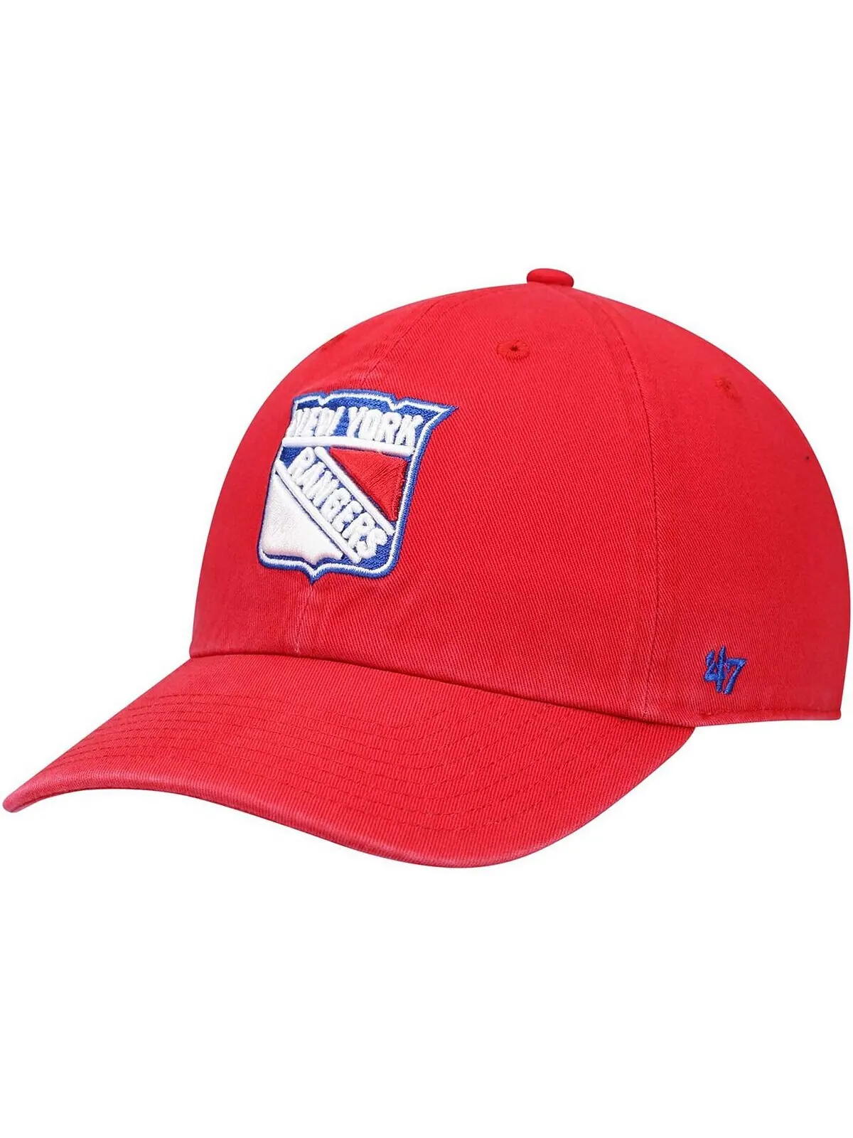 Мужская красная регулируемая кепка New York Rangers Clean Up '47 Brand — изображение 1 из 4, красный