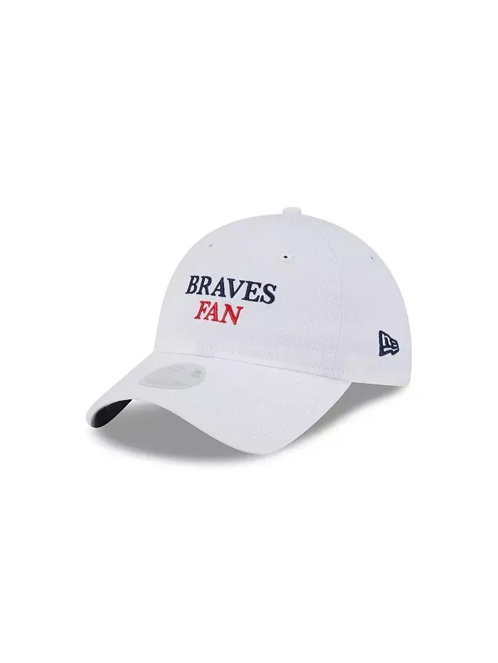 Женская белая регулируемая кепка 9TWENTY для болельщиков команды Atlanta Braves New Era — изображение 1 из 5