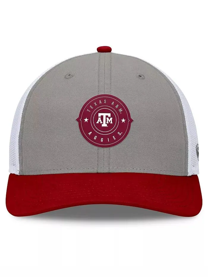 Мужская серо-бордовая регулируемая кепка Texas AM Aggies Rob Trucker Top of the World — изображение 2 из 4