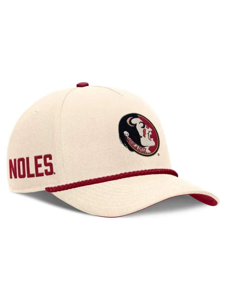 Кепка Nike Florida State Seminoles Legacy Vintage Rope Rise, Natural Garnet — изображение 1 из 5