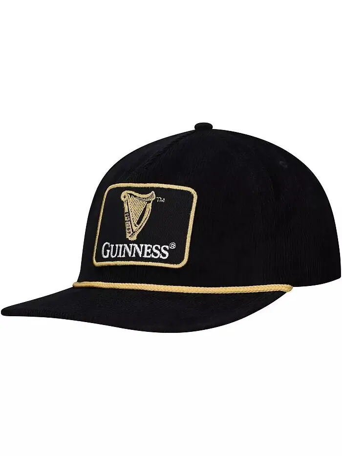 Мужская черная регулируемая кепка Guinness Golfer Lids — изображение 3 из 4