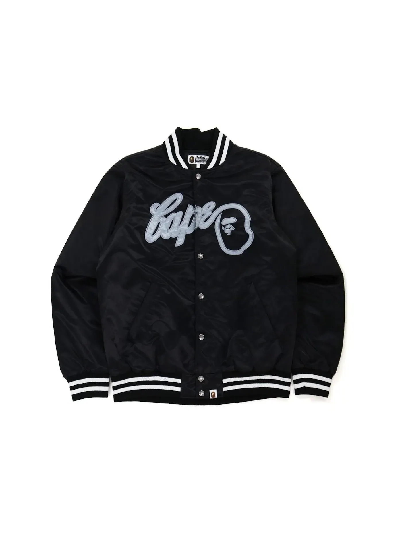 Мужская куртка-бейсболка с длинным рукавом BAPE — изображение 1 из 2, черный