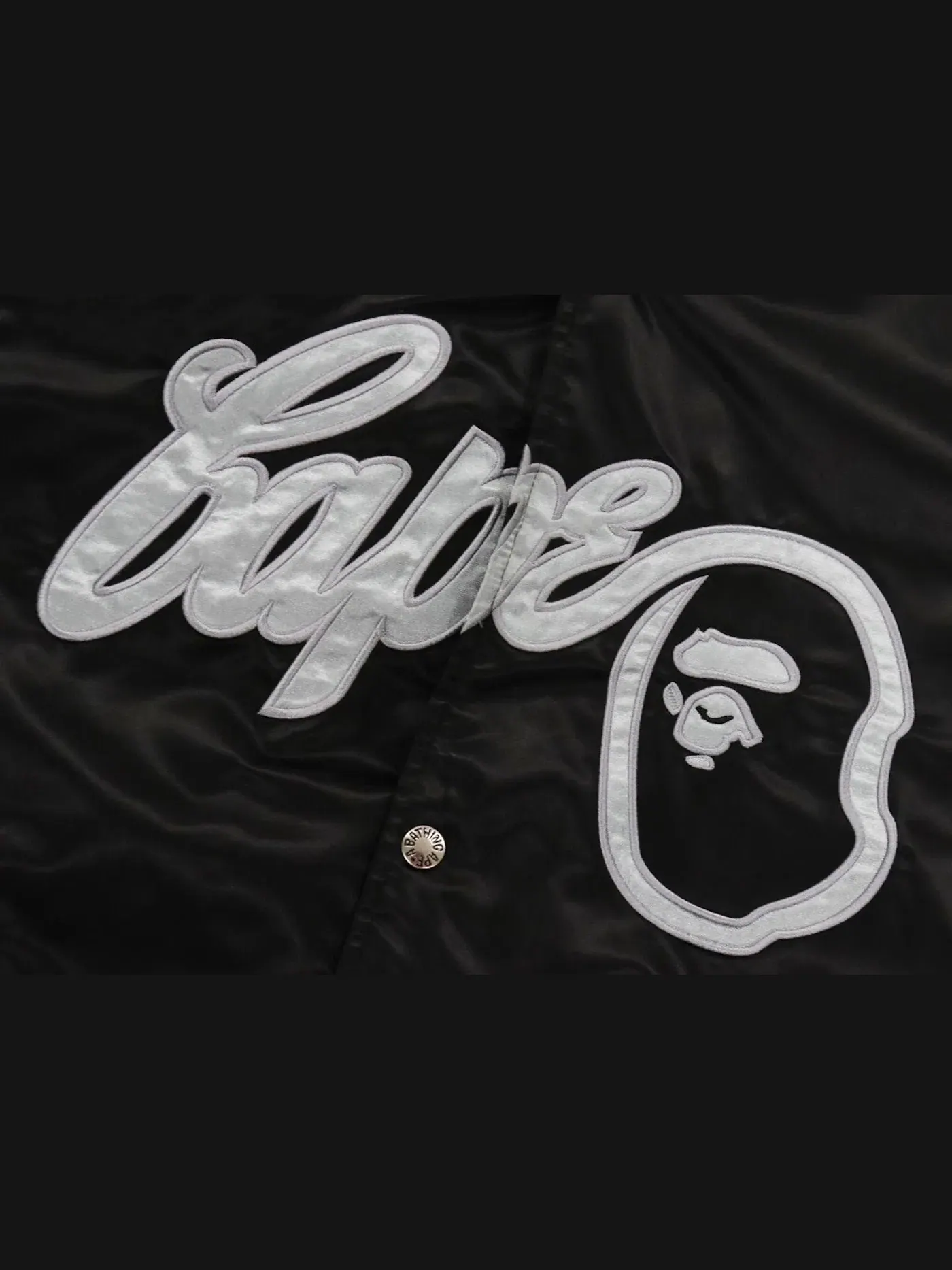 Мужская куртка-бейсболка с длинным рукавом BAPE — изображение 2 из 2, черный