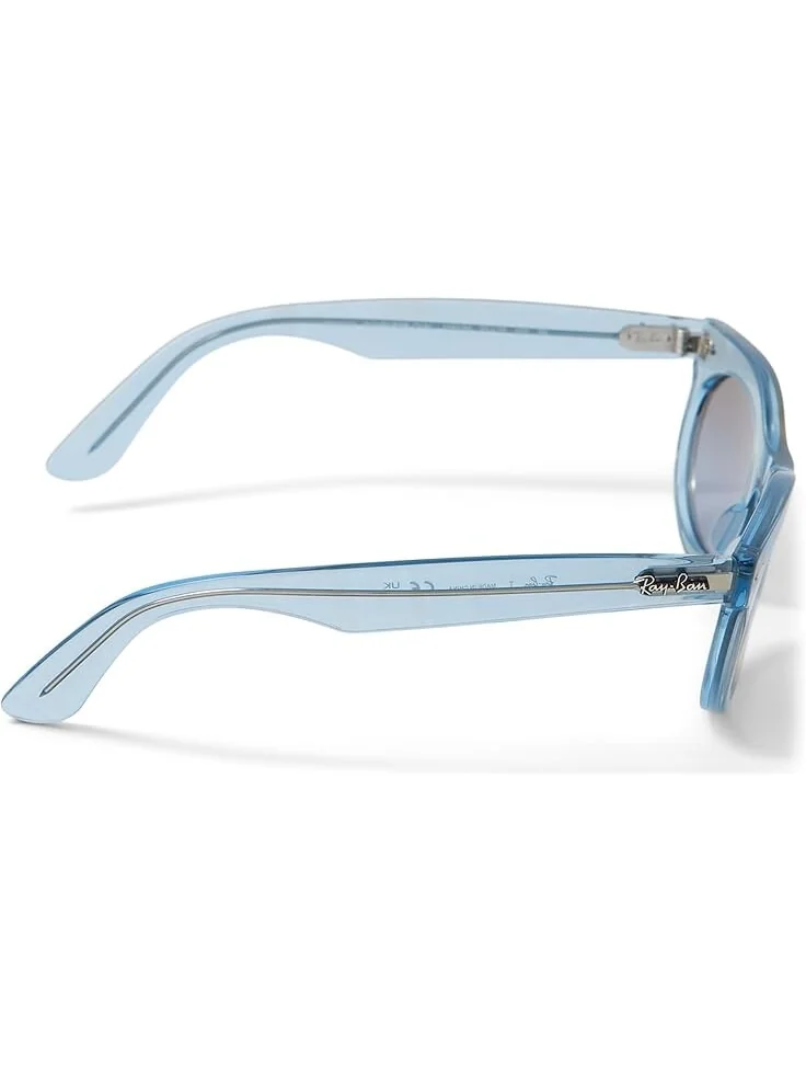 Солнцезащитные очки Ray-Ban 0RB2242 Wayfarer Oval Photochromic — изображение 3 из 4, голубой