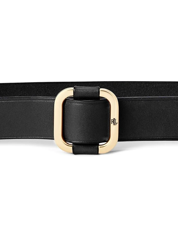 Ремень Lauren Ralph Lauren Slide Buckle Leather Belt — изображение 2 из 2, черный