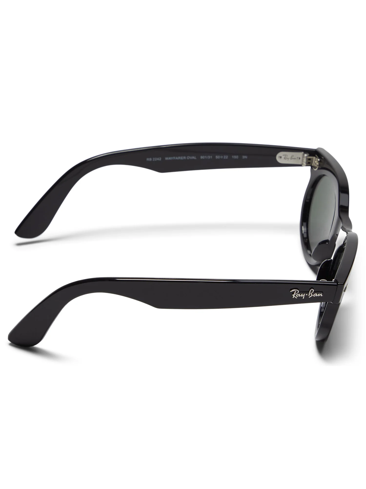 Солнцезащитные очки Unisex Ray-Ban 0RB2242 Wayfarer Oval — изображение 3 из 4, черный