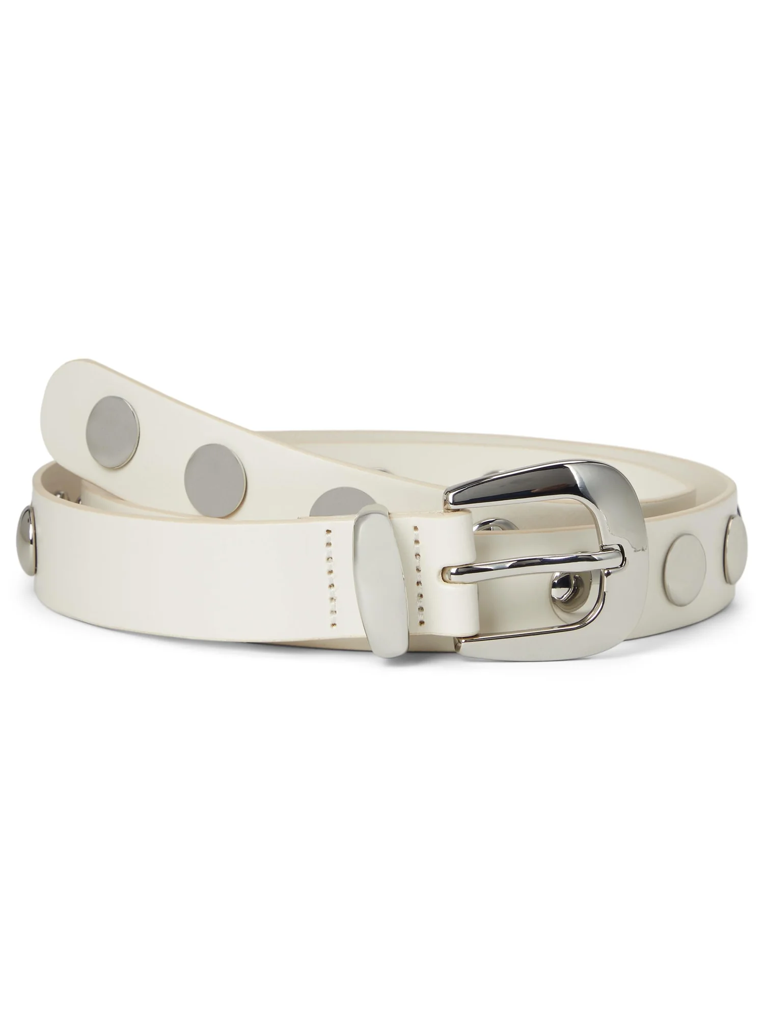 Ремень Madewell Clean Western Belt : Dome Studs — белый