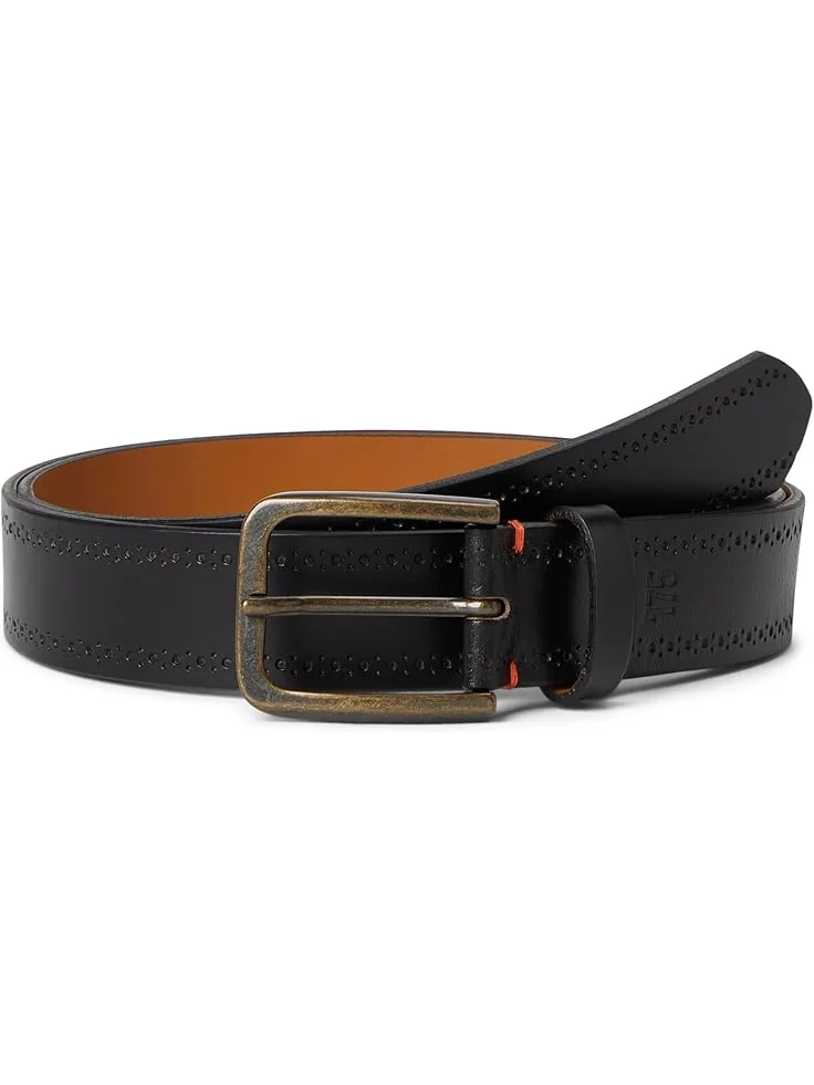 Ремень Johnston & Murphy 175th Anniversary Brogue Leather Belt — изображение 1 из 1, черный