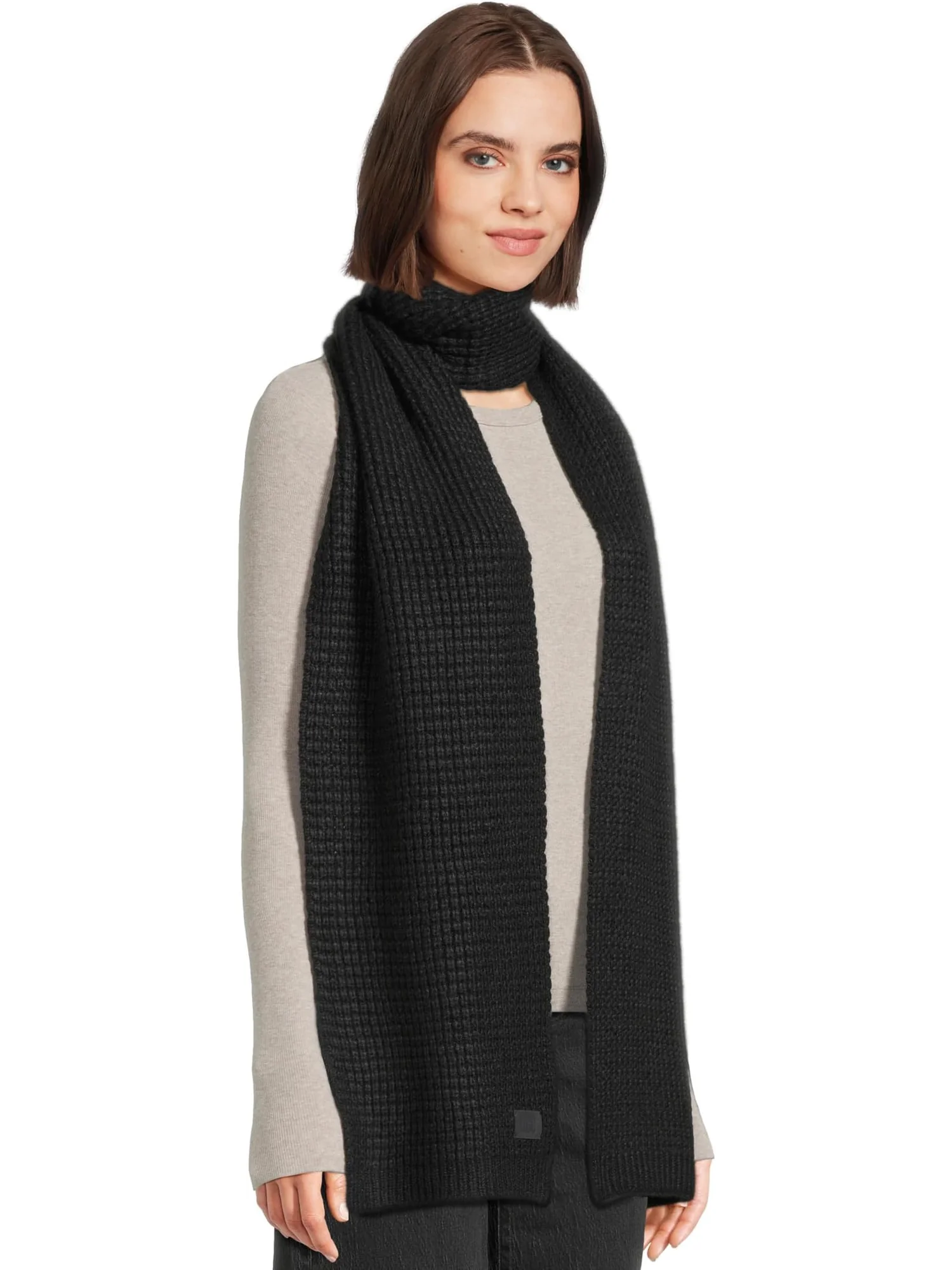 Шарф UGG Men's Waffle Scarf — изображение 2 из 3, черный