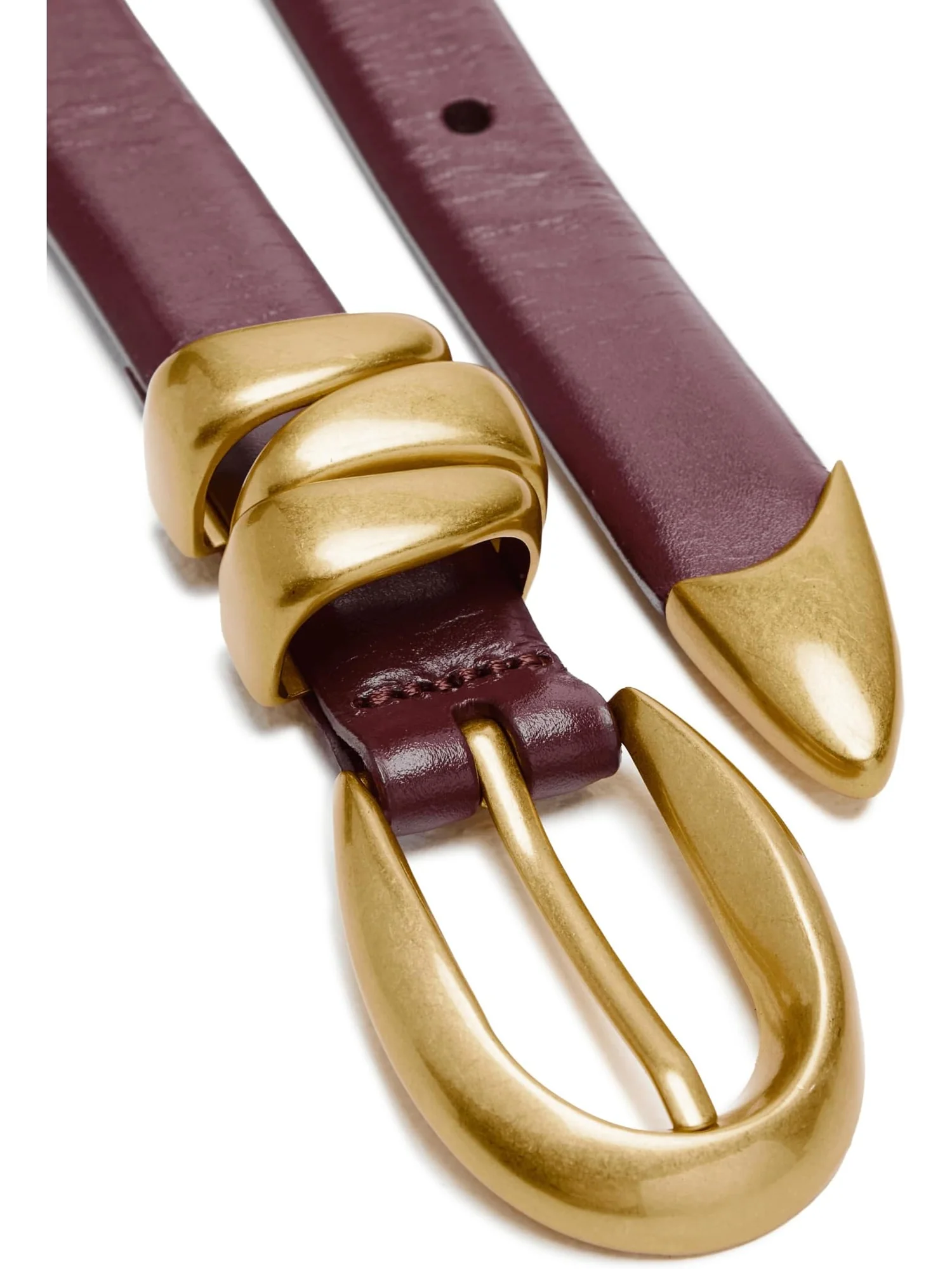 Ремень Madewell Women's Triple Metal Keeper Belt — изображение 3 из 3, коричневый