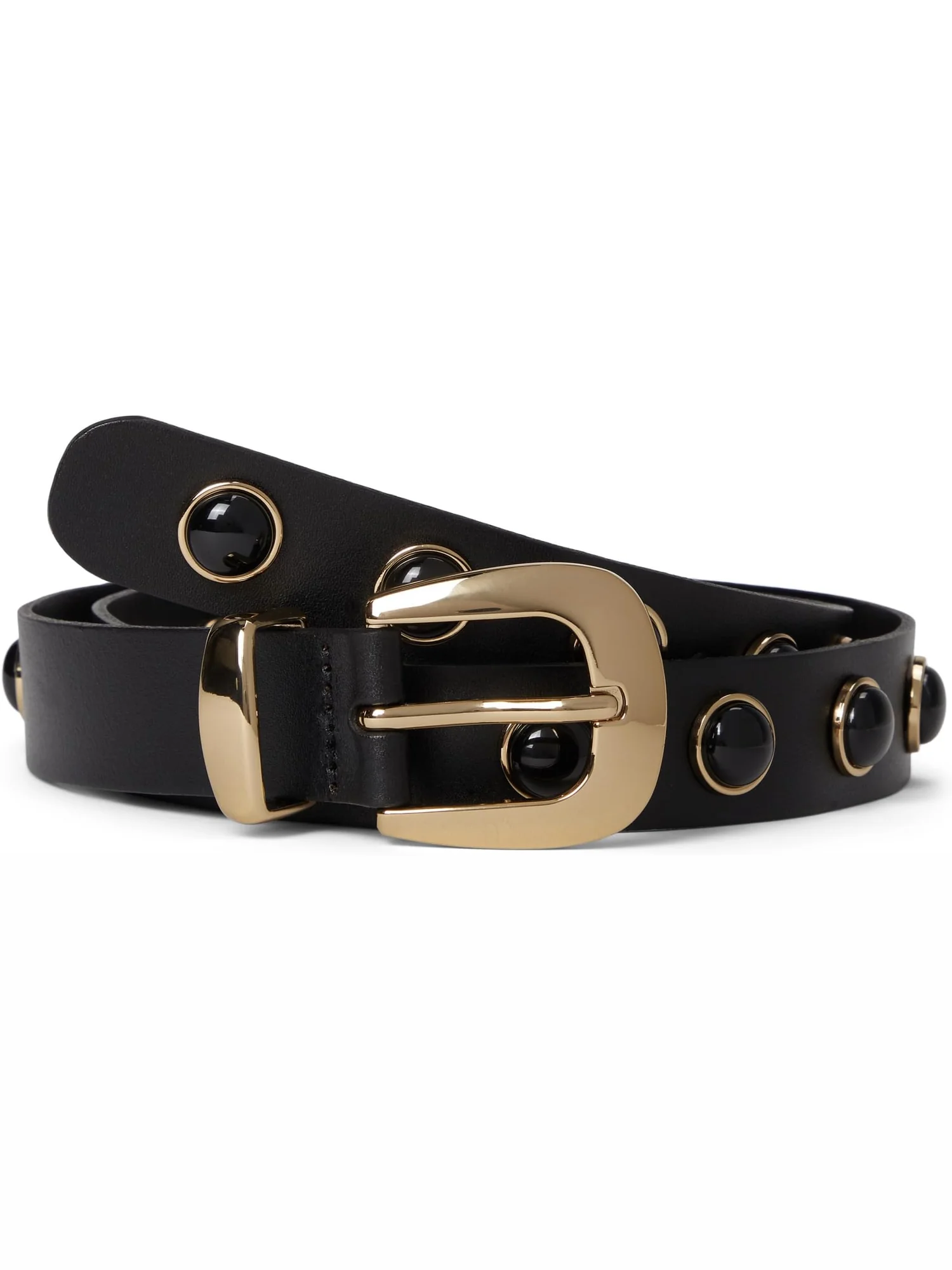 Ремень Madewell Women's Clean Western Belt: Cabochon — изображение 1 из 1, черный мульти