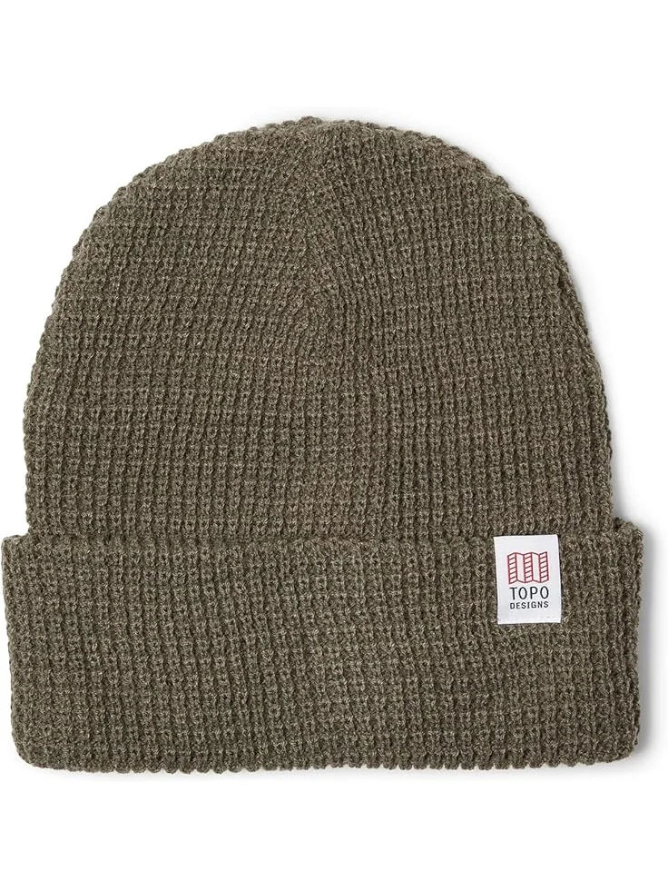 Унисекс шапка Topo Designs Waffle Knit — коричневый