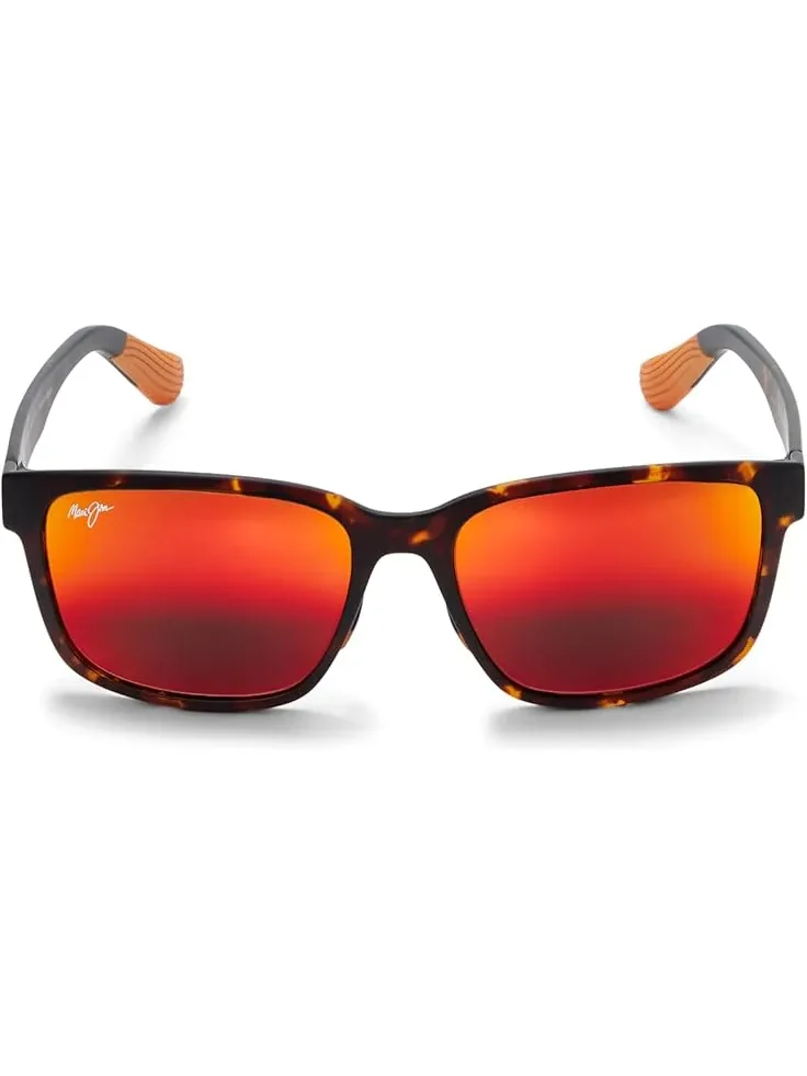 Men's Maui Jim Lehiwa AF, Matte Dark Havana/Hawaii Lava Polarized — изображение 2 из 4, хавана