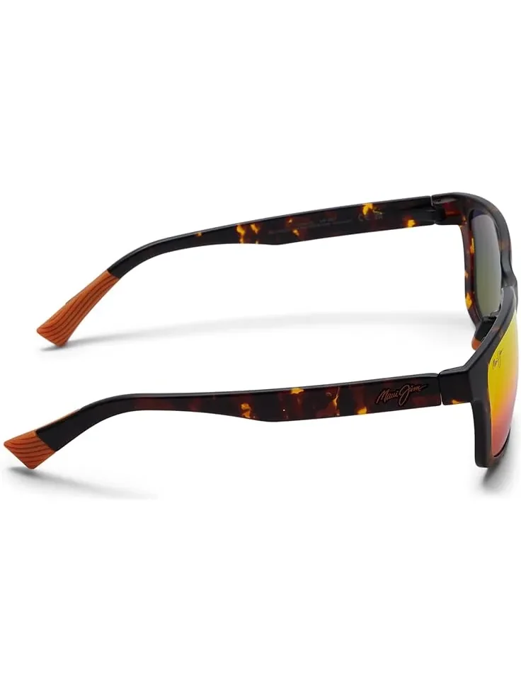 Men's Maui Jim Lehiwa AF, Matte Dark Havana/Hawaii Lava Polarized — изображение 4 из 4, хавана