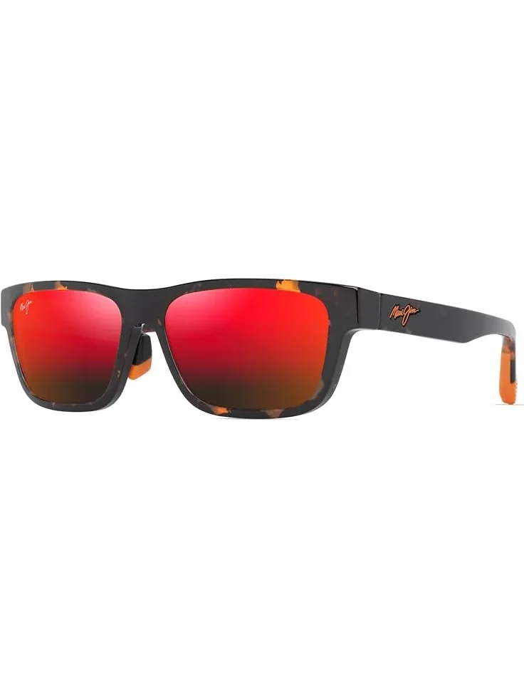 Men's Maui Jim Keola, Shiny Dark Havana/Hawaii Lava Polarized — коричневый