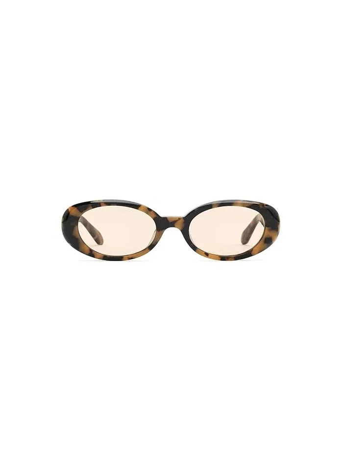 Солнцезащитные очки круглые Felt Cute QUAY AUSTRALIA — изображение 2 из 3, коричневый