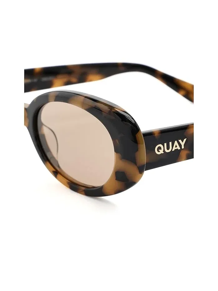 Солнцезащитные очки круглые Felt Cute QUAY AUSTRALIA — изображение 3 из 3, коричневый