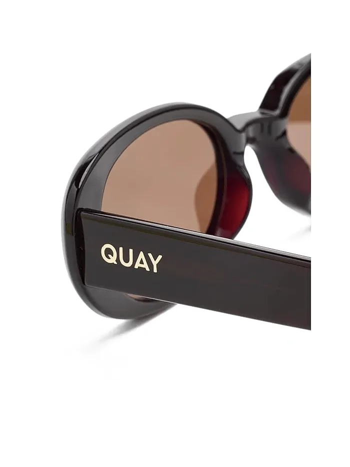 Солнцезащитные очки круглые Felt Cute QUAY AUSTRALIA — изображение 3 из 3, серый