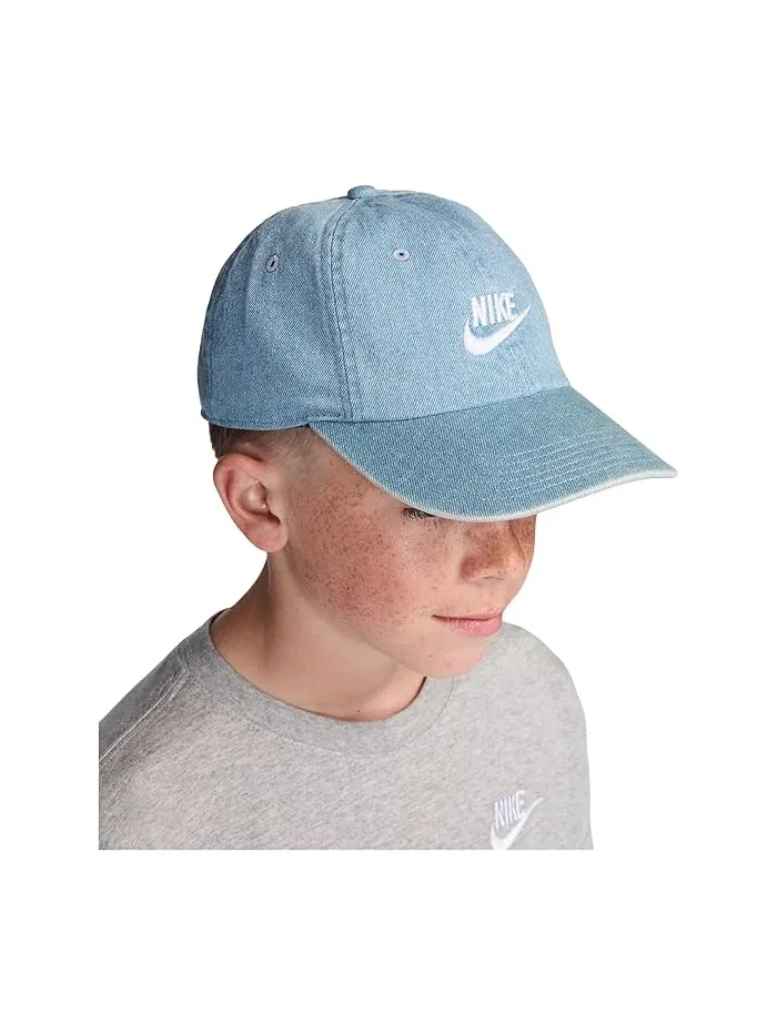 Кепка джинсовая Club Unstructured Denim Nike Kids — изображение 2 из 3, белый