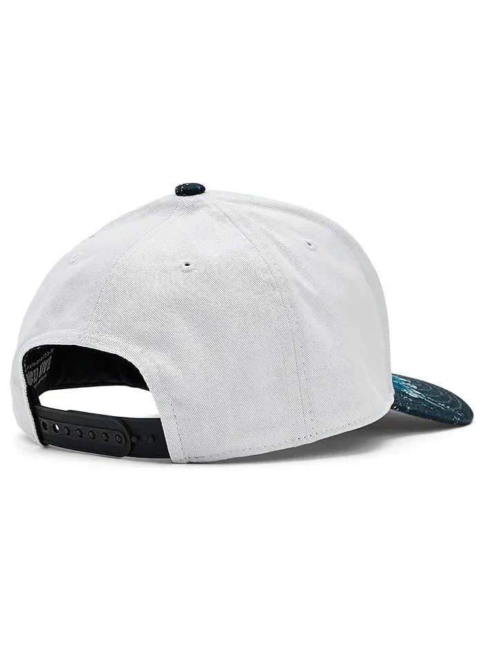Кепка с тропическим принтом Tropical Upside Down Luck Adjustable Hat Black Clover — изображение 2 из 3, темно-синий/белый