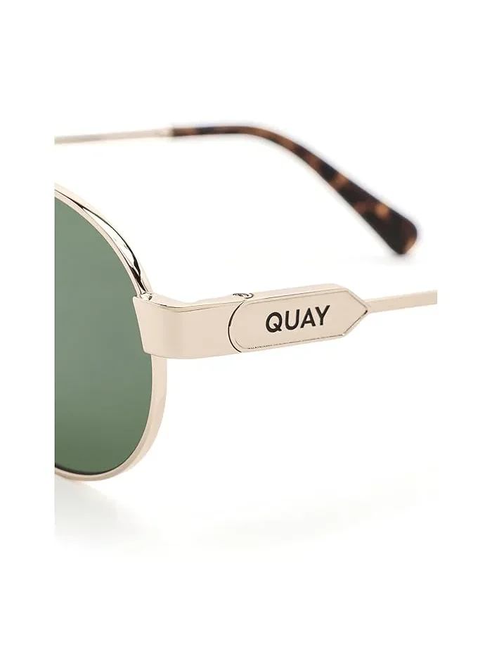 Солнцезащитные очки Anyways QUAY AUSTRALIA — изображение 3 из 3, золотистый/зеленый