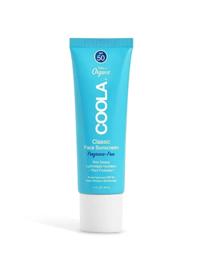 Солнцезащитный крем для лица SPF 50 Organic Face Sunscreen COOLA, No Color — мульти
