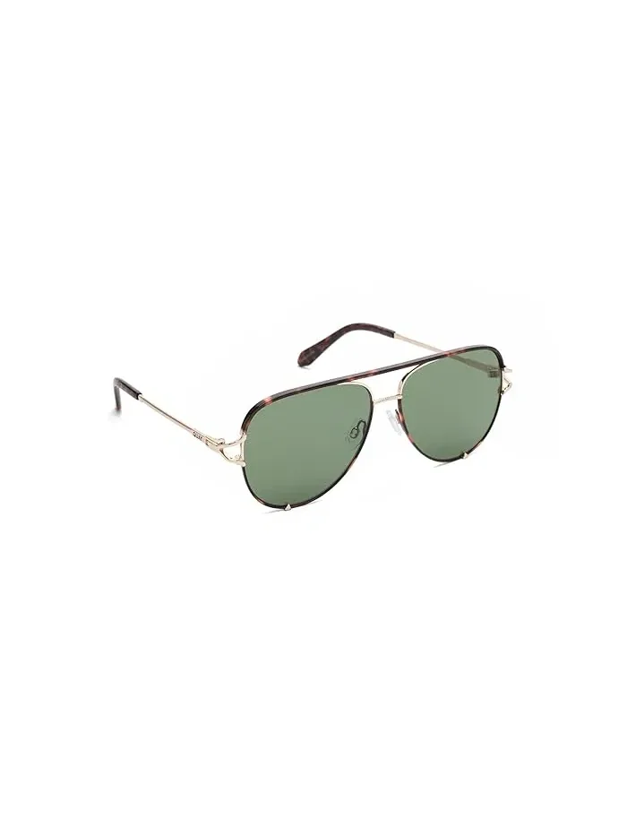 Солнцезащитные очки aviator High Key Twist QUAY AUSTRALIA — зеленый