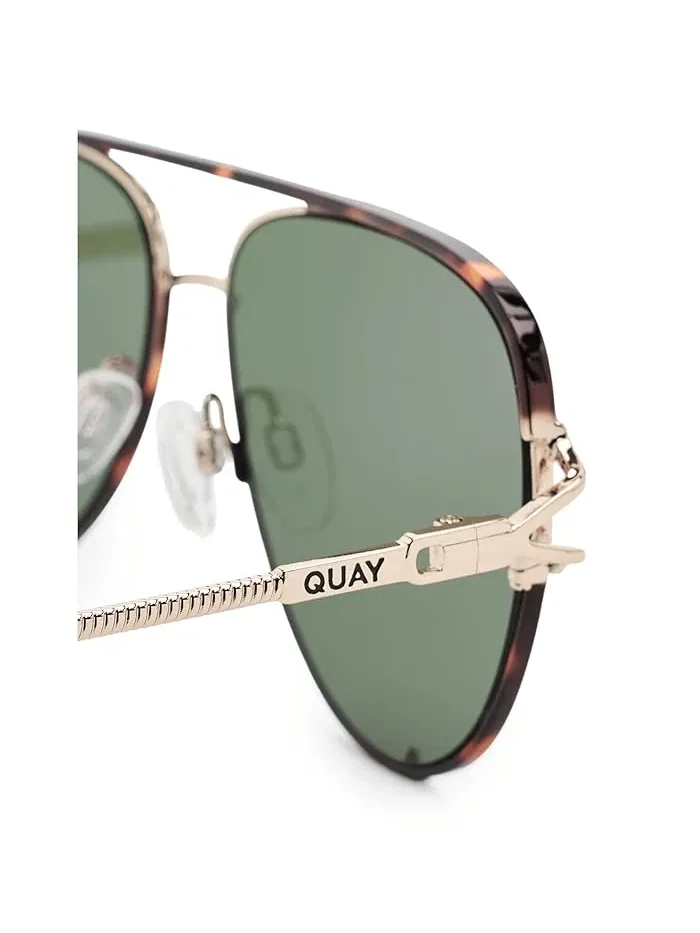 Солнцезащитные очки aviator High Key Twist QUAY AUSTRALIA — изображение 3 из 3, темный/зеленый