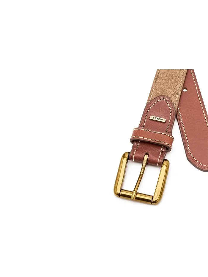 Ремень из итальянской замши и вощеной кожи Roger Boconi Bags and Leather — изображение 3 из 3, белый
