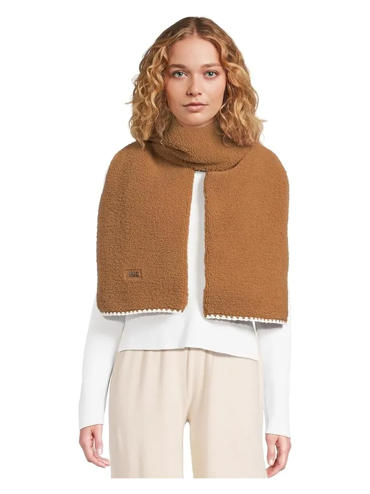Шарф UGG Uggfluff Scalloped Scarf — изображение 1 из 3, орех