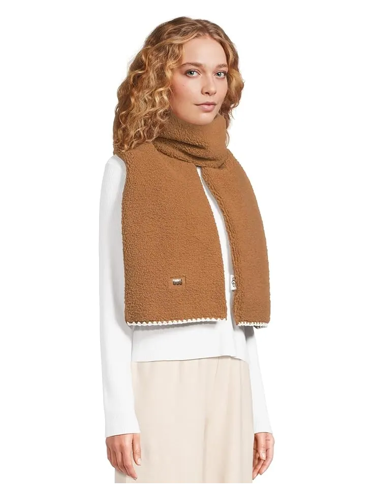 Шарф UGG Uggfluff Scalloped Scarf — изображение 2 из 3, орех