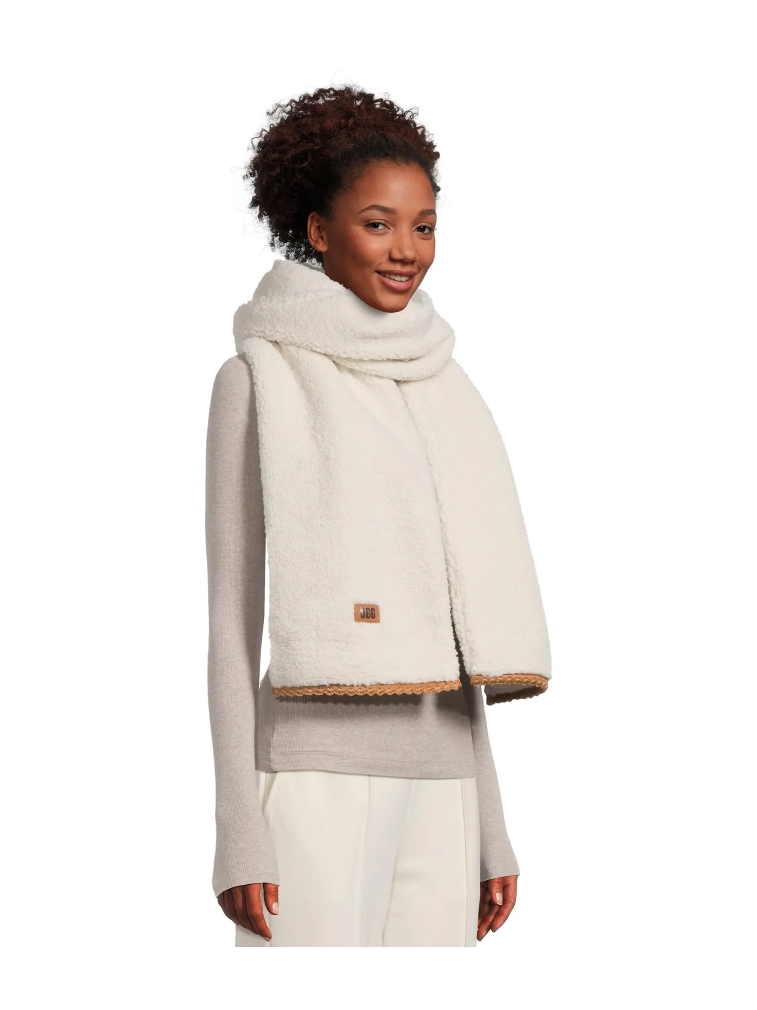 Шарф UGG Uggfluff Scalloped Scarf — изображение 2 из 3, серый