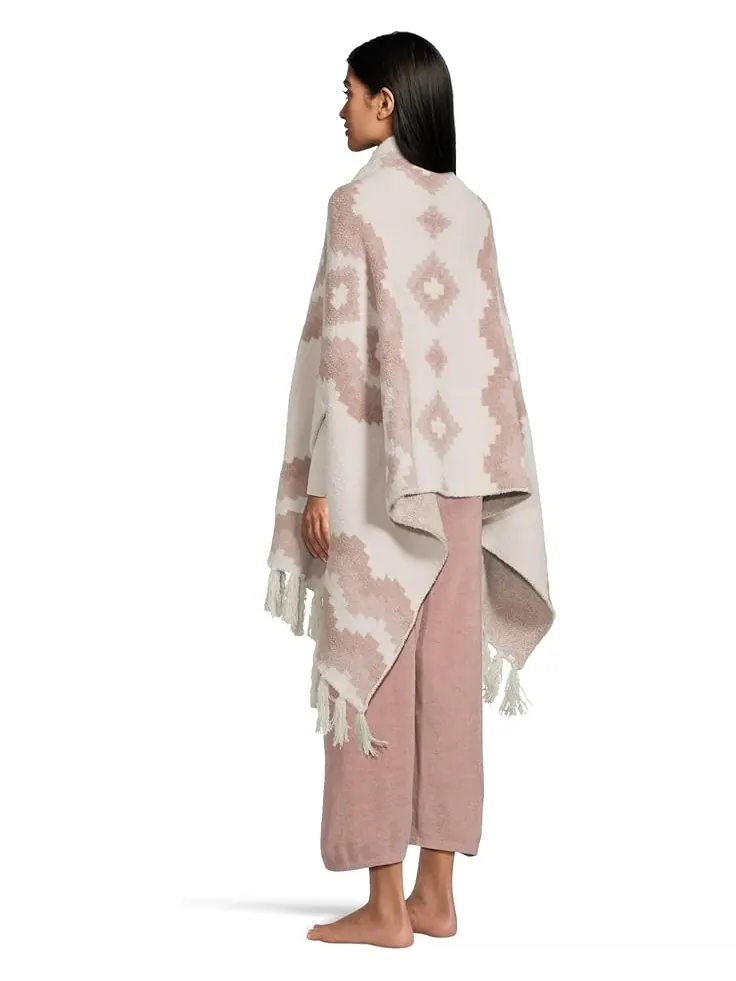 Унисекс шарф Barefoot Dreams Cozychic Mosaic Wrap — изображение 3 из 4, розовый мульти