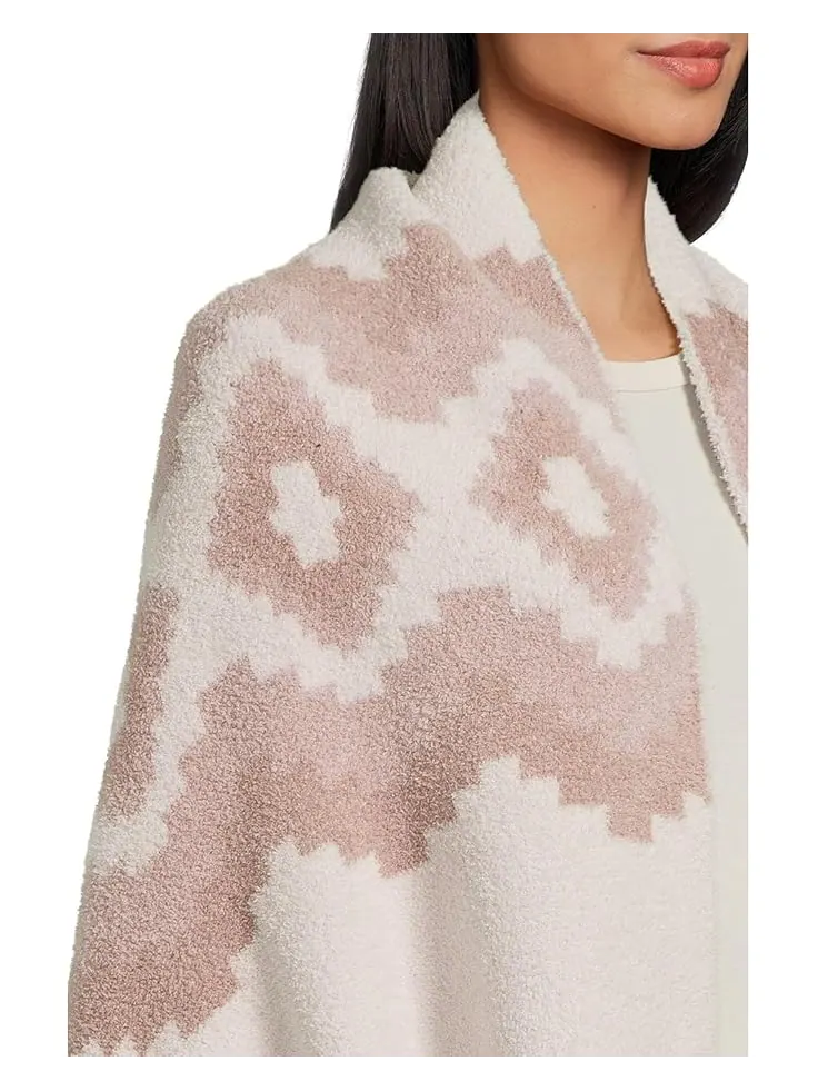 Унисекс шарф Barefoot Dreams Cozychic Mosaic Wrap — изображение 4 из 4, розовый мульти